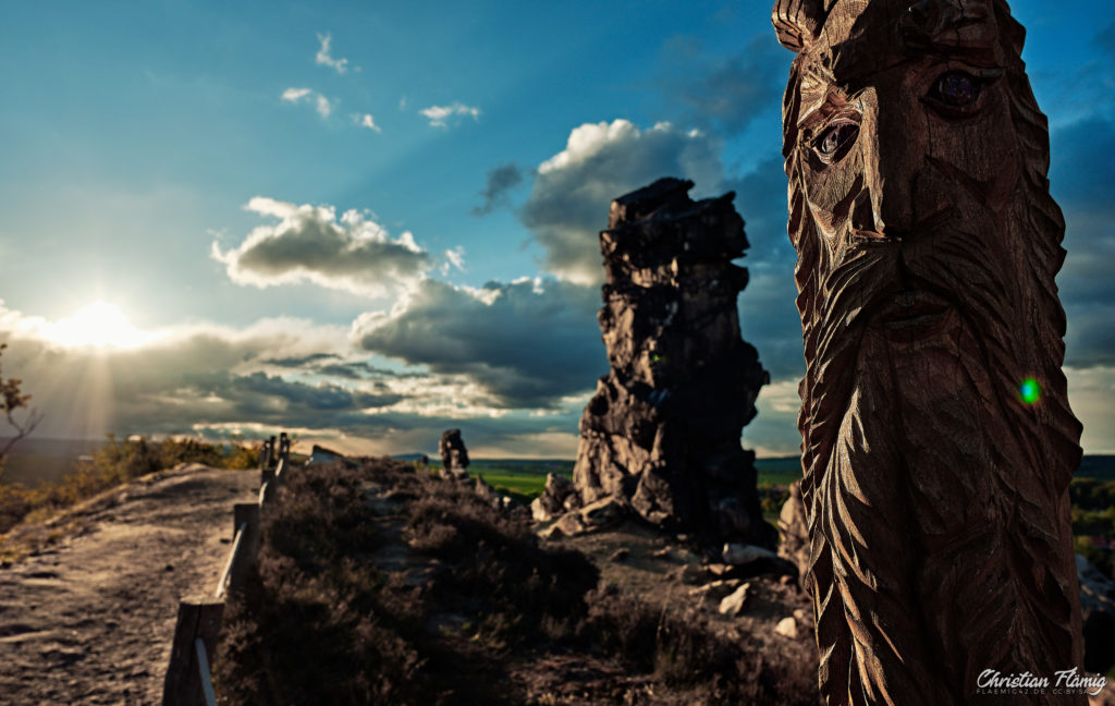 Teufelsmauer im Sonnenuntergang